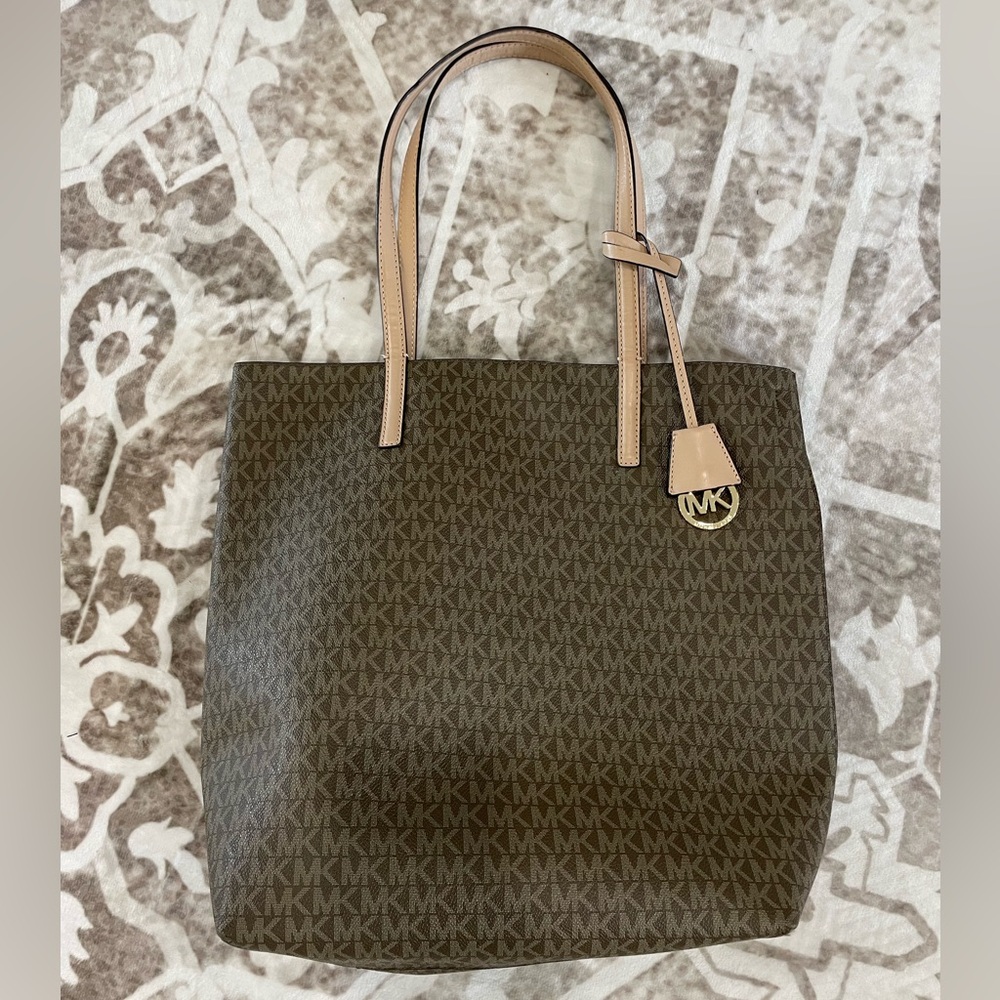 Michael Kors Brown and Tan Tote Bag